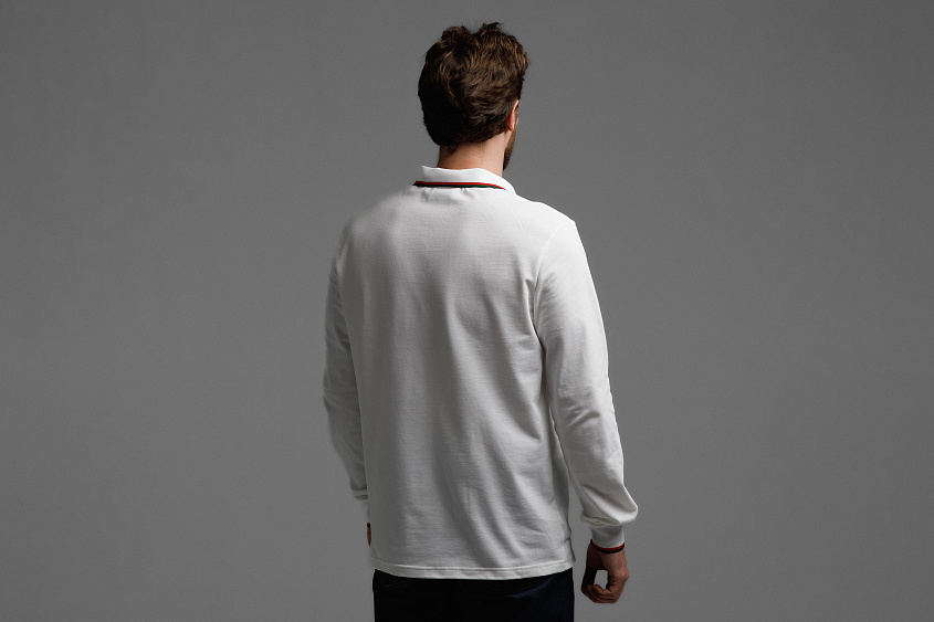 Рубашка -поло с длинным рукавом (слоновая кость) ЧРКЗВ x ПЛНБ (S)