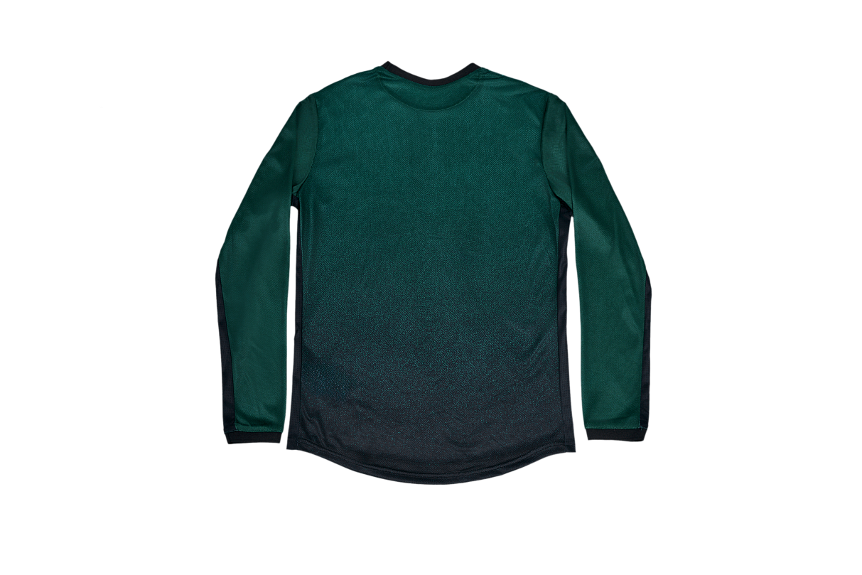 Футболка игровая, длинный рукав (зеленая,100% полиэстер) (6XS)