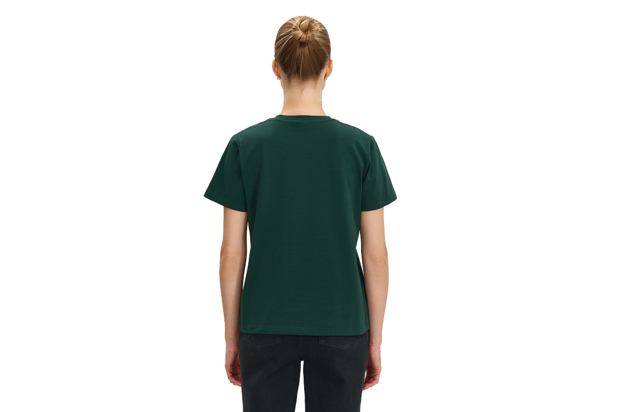 Футболка женская с аббревиатурой (изумрудная) (XS)