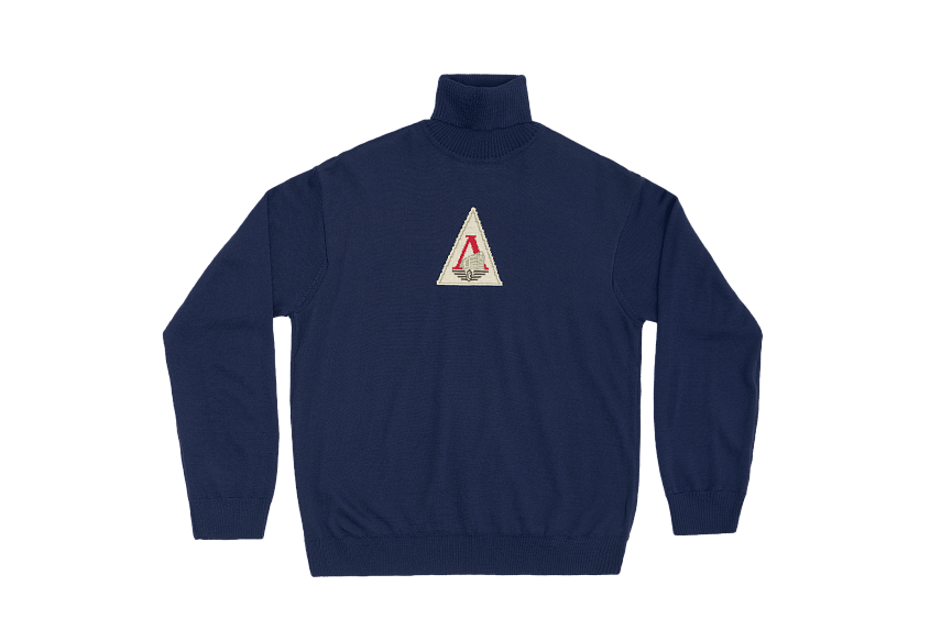 Свитер с высоким горлом и эмблемой 1971 года (синий) (S)
